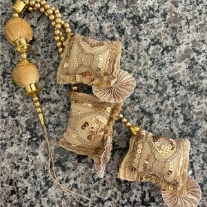 Gold Embellished Sequin Tassel (latkan)- Women Jewelry